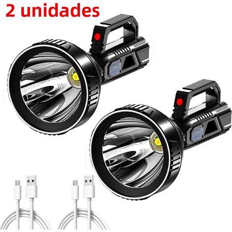 (2 articles) Lampe torche LED haute puissance, étanche, rechargeable par USB (1/5)