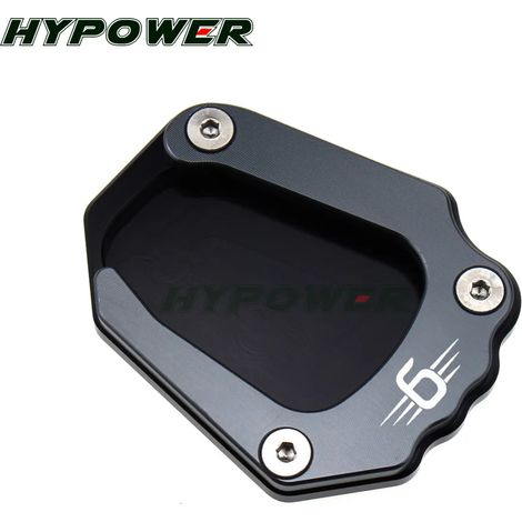 (Logo Titanium-6) Compatible avec BMW K1600B K1600GT K1600GTL K1600 B GT GTL 2017 2018 2019. Béquille latérale CNC, extension et plaque de support. Maxpower (1/4)