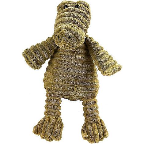 Peluche crocodile interactive de 25 à 26 cm pour chien, jouet à mâcher mignon et couineur pour chiot