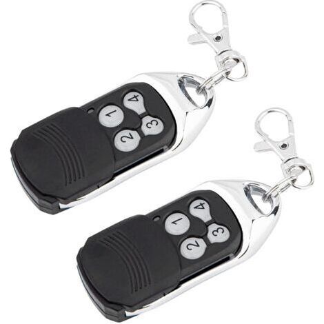 2 pièces télécommande de porte universelle 433 MHz, télécommande de porte de garage de remplacement, télécommande super dupliquée, portail électrique, clé à distance de porte enroulable de garage (1/4)
