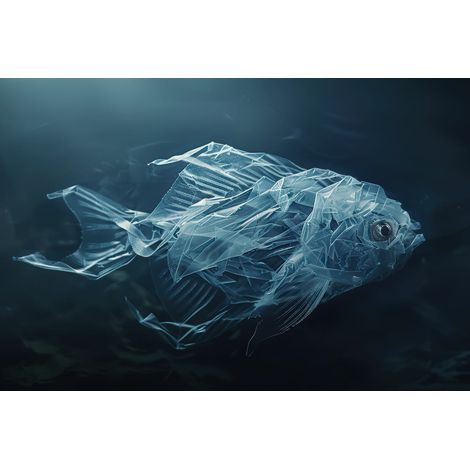 Tableau sur toile poisson cristal 30x45 cm - Impression sur Toile Murale Décorative - Image imprimée en HD sur Toile - Toile sur Châssis en Bois FSC - Fabriqué en France (1/5)