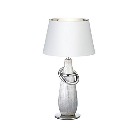 Lampada Da Tavolo Moderna Ceramica Argento Thebes H38 cm Trio Lighting (1/3)