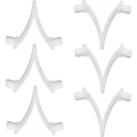 Pinces de piscine Butterfly - Lot de 6 pinces de fixation pour brosse de piscine, écumoire, aspirateur, mini-aspirateur à jet et perche télescopique (1/5)
