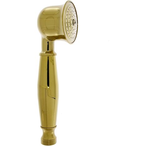 Douchette rétro fleurie vintage en laiton avec finition dorée pour salle de bain design (1/5)