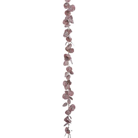 Guirlande de feuilles d'eucalyptus artificiel pourpre L 180 cm