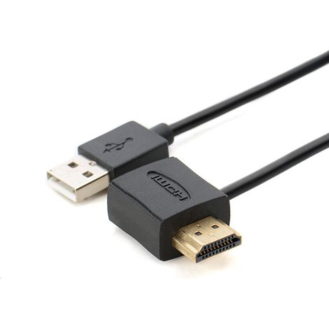 HDMI-Stecker auf HDMI-Buchse-Adapter mit USB-Schnittstelle und Hilfsstromadapterkabel HDMI-Verlängerungskabel mit USB-Schnittstelle.