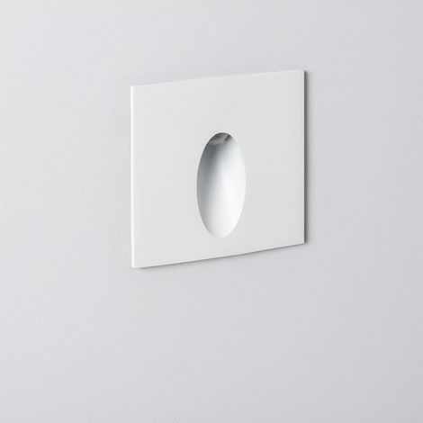 Baliza Exterior LED 3W Empotrable Pared Cuadrado Oval Adam 4000K Blanco Blanco Neutro (1/5)