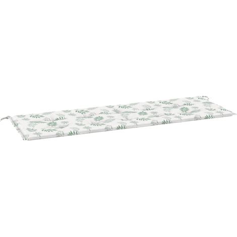 Gartenbank-Auflage Blattmuster 150x50x3 cm Oxford-Gewebe vidaXL