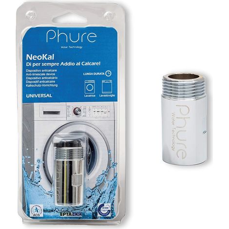 Phure Neokal Dispositivo Anticalcare Magnetico Universale 3/4" Per Lavatrice E Lavastoviglie