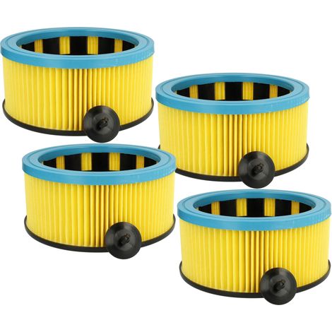 vhbw 4x Faltenfilter Ersatz für Metabo 631753000 für Staubsauger - Patronenfilter, Gelb Schwarz Blau