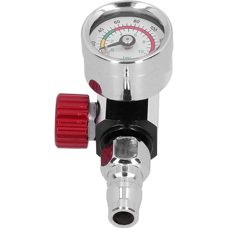 Régulateur de pression d'air pour pistolet à peinture à filetage G1/4" - Manomètre (1/5)