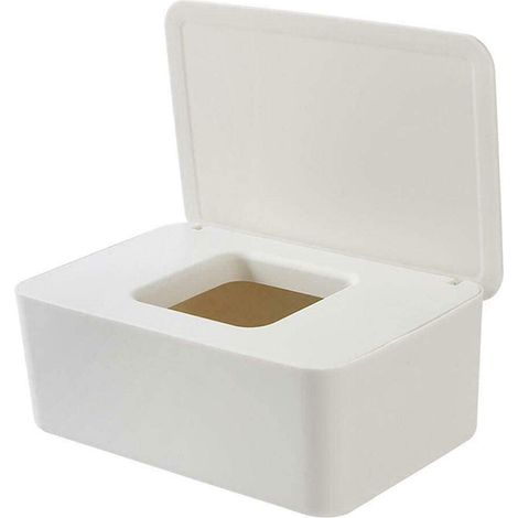 Boîte de rangement pour lingettes humides et sèches avec couvercle anti-poussière (1/5)