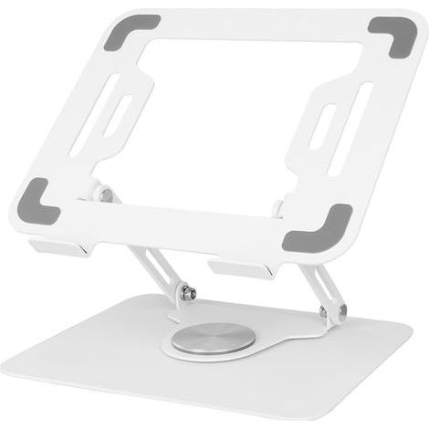Supporto per laptop con base girevole a 360°, supporto ergonomico regolabile (bianco) (1/5)