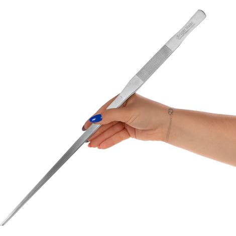 Pinzas rectas para el cuidado de plantas de acuario, herramienta de 48 cm. (1/5)