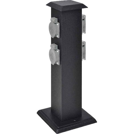 vidaXL Pilier de prise de jardin noir (1/5)