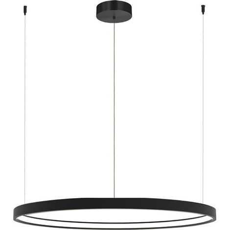 Suspension Luminaire LED D600 28W Variable Noir Mat Zambelis - Blanc chaud - 3000K (1/2)