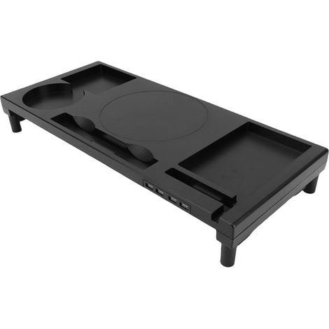 Support pour Ordinateur Portable, Support pour Écran d'Ordinateur, Organiseur de Bureau avec Hub USB 4 Ports et Emplacement pour Téléphone pour PC, Ordinateur Portable (1/5)