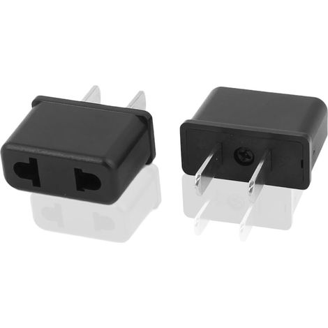 2 pièces AC 125 V 250 US-Stecker vers US EU Socket Convertisseur Adaptateur secteur (1/3)