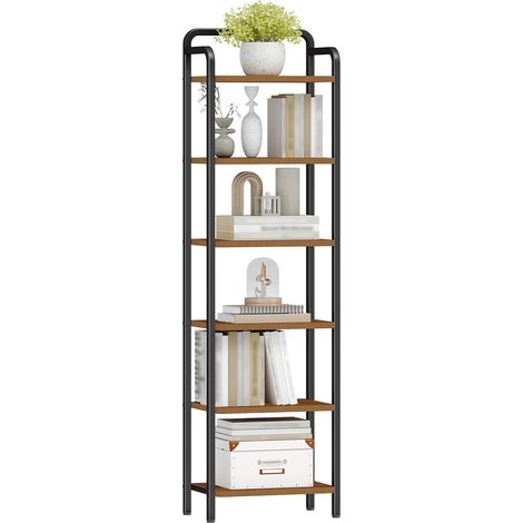 Bibliothèque, Étagère à 6 Niveaux, Meuble de Rangement Livres (1/5)