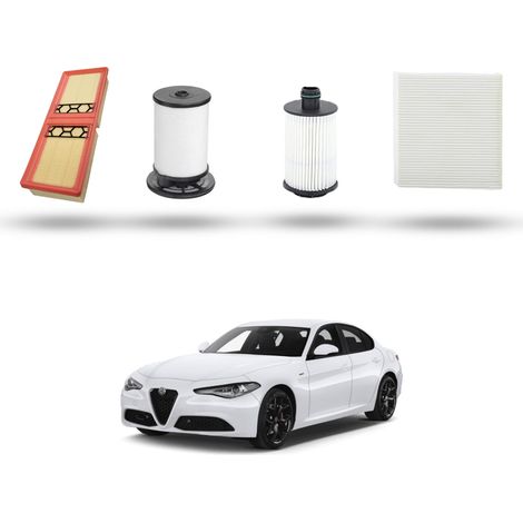 Kit Tagliando 4 filtri compatibile con Alfa Romeo Giulia (952) 2.2 D 140kw dal 2018 (1/5)