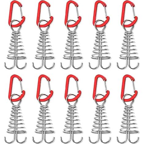 10 PièCes/Ensemble Accessoires De Tente en Acier Inoxydable Planche Cheville Spirale pour Voyage en Air Camping RandonnéE Printemps