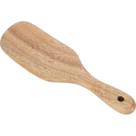 Spatule en Bois de Teck pour Cuisine, Ustensile de Cuisson Plat en Bois Alimentaire (20,5 x 6 cm) (1/5)