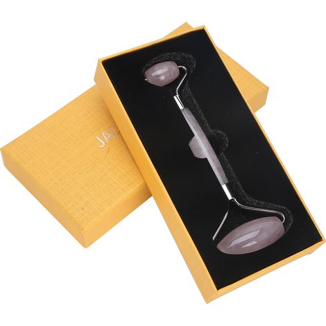 Rouleau de Massage Visage Double Tête, Outil de Massage Naturel pour Visage Bras Dos Taille, Argent (1/5)