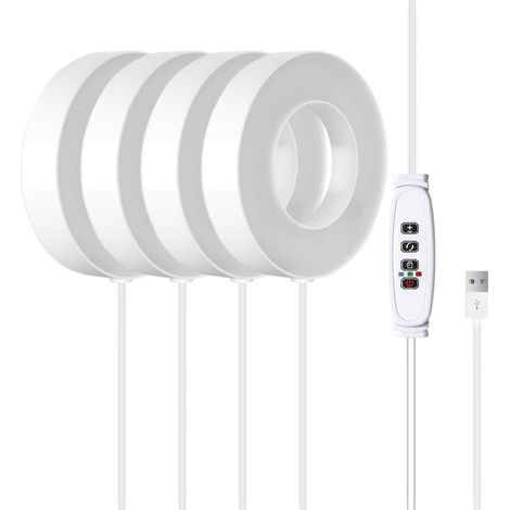 1 lampe horticole LED, spectre complet, 9 cm, 10 niveaux d'intensité, minuterie intégrée, pour plantes d'intérieur (1/5)