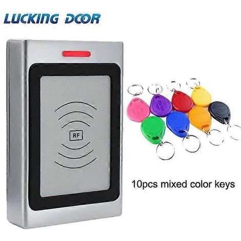 Lecteur de cartes de contrôle d'accès 125 kHz, ouvre-porte de sécurité à détection de proximité, étanche IP67, 10 000 utilisateurs, WG 26/34 AC et 10 touches de couleur (1/5)