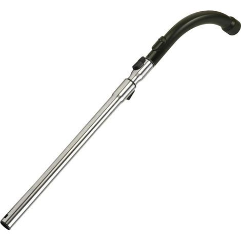 Tube télescopique avec fonction de verrouillage et poignée pour accessoire d'aspirateur Miele, en acier inoxydable, noir, diamètre 35mm, longueur 60-100cm, comprend 1 tube + 1 poignée (1/5)