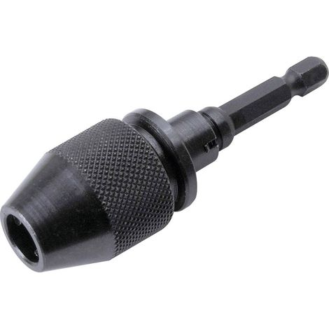 Wolfcraft – Mandrin de perceuse à serrage rapide 0,5-6,5 mm – Tige hexagonale pour visseuse – Pour bois dur et teck