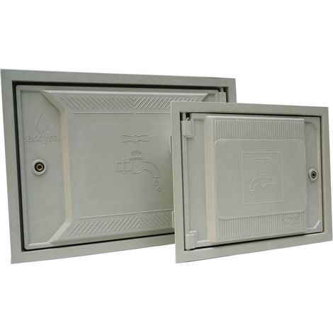 Puerta de poliéster de fibra de vidrio - ACCYSA Medidas de la puerta: 250 mm x 350 mm (con marco: 300 mm x 400 mm)