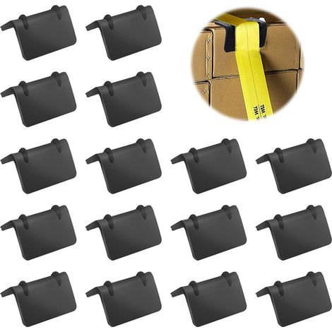 Lot de 16 protections de bord de camion avec cliquet 25 mm de largeur en plastique (1/5)