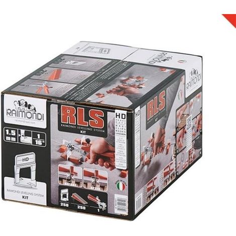 Raimondi – Kit RLS HD – Croisillons nivelants 250 bases + 250 coins – Pour carreaux de 3 à 12 mm – Pince ergonomique incluse