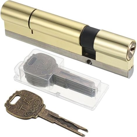 PATIKIL 32,5/77,5 (110mm Globale) Européen Double Serrure Cylindre Porte Cylindre Serrure, Avec 2 Rénovation Clés/ 6 Propriétaire Clés (1/5)