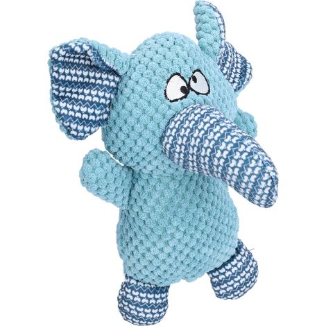 Jouet en peluche éléphant-chien qui couine, mignon et bruyant, pour le nettoyage des dents. (1/5)