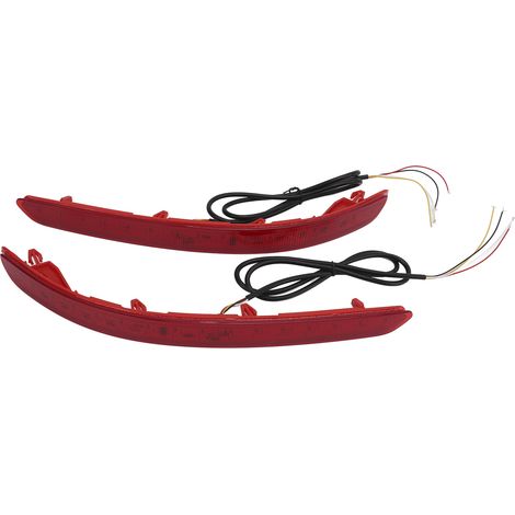 Deux réflecteurs de pare-chocs arrière à LED, étanches IP67, rouges, adaptés aux modèles Kia Pegas 2018-2019. (1/5)