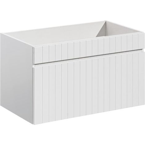 Mobile sottolavabo ICON 80 cm – 1 cassetto – Finitura bianco alpino – Design moderno sospeso