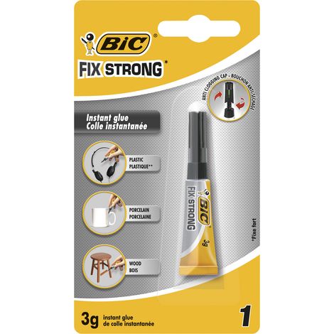 BIC Fix Strong Liquid - Colla cianoacrilica 3 g, legame forte