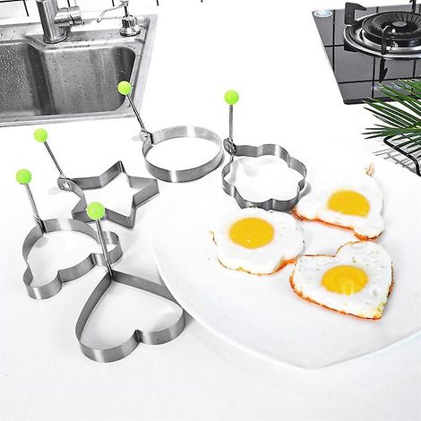 Moule à omelette et crêpes en acier inoxydable, lot de 5 (1/4)