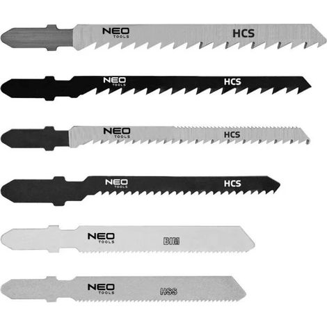 Hojas de sierra de calar neo jigsaw blades set material HCS HSS BIM