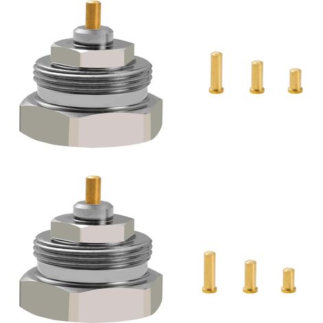 Lot de 2 Adaptateur de vanne de radiateur, adaptateur à filetage fin M30x1,0 à M30x1,5 pour vannes 1011445, pour thermostat/vanne de chauffage (1/5)