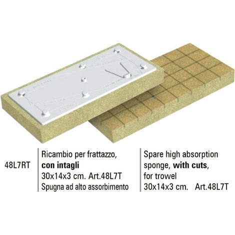 RICAMBIO X FRATTAZZO 48L7T CN INTAGLI ALTO ASSORBIMENTO 30X14X3 cm SIGMA 48L7RT