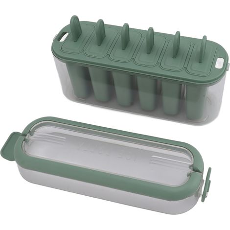 grüne, selbstgemachte Eisriegelformen, Eis am Stiel-Form, selbstgemachtes Eiscreme-Set (1/5)