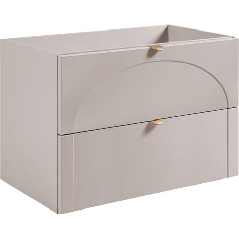 Meuble sous vasque suspendu AURA cachemire mat 80 cm K (1/5)