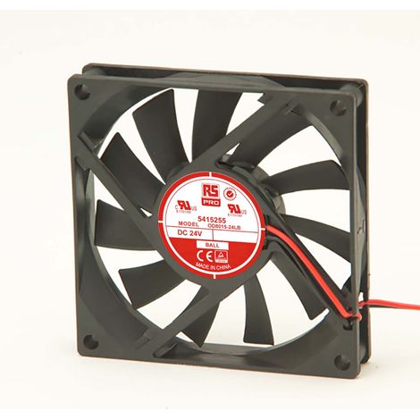 Ventilateur axial RS PRO 24 V dc, 39.1m³/h, 80 x 80 x 15mm, 2.4W ( Prix pour 1 ) (1/3)