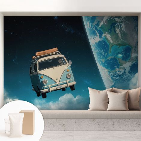 Papier peint intissé classique moderne pour salon et chambre à coucher Décoration rapide avec colle Voyage dans l'espace 208x146 cm (1/5)