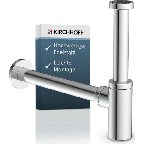 KIRCHHOFF DS-5WK Flaschensiphon, Chrom, 1 1/4 x 32 mm