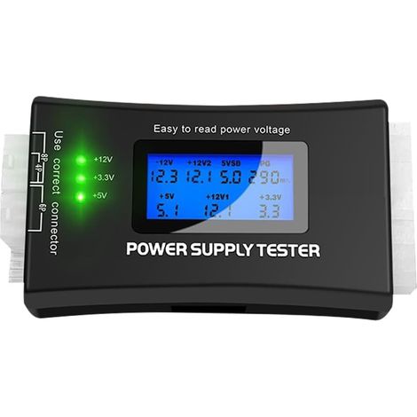 Testeur d'alimentation ATX, testeur de Puissance hôte d'ordinateur, Outil de Test d'inspection et de Maintenance d'hôte d'ordinateur avec écran LCD
