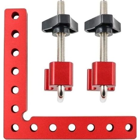 Règle à Angle Droit 90° pour Bois - Bloc de Positionnement Aluminium 140mm, Fixation Angulaire Menuiserie Précise (1/4)
